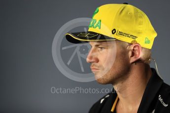 World © Octane Photographic Ltd. Formula 1 – Italian GP - FIA Drivers’ Press Conference. Renault Sport F1 Team – Nico Hulkenberg. Autodromo Nazionale di Monza, Monza, Italy. Thursday 30th August 2018.