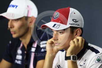 World © Octane Photographic Ltd. Formula 1 – Italian GP - FIA Drivers’ Press Conference. Alfa Romeo Sauber F1 Team- Charles Leclerc. Autodromo Nazionale di Monza, Monza, Italy. Thursday 30th August 2018.