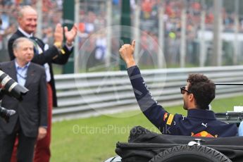 World © Octane Photographic Ltd. Formula 1 – Italian GP - Drivers Parade. Aston Martin Red Bull Racing TAG Heuer RB14 – Daniel Ricciardo. Autodromo Nazionale di Monza, Monza, Italy. Sunday 2nd September 2018.