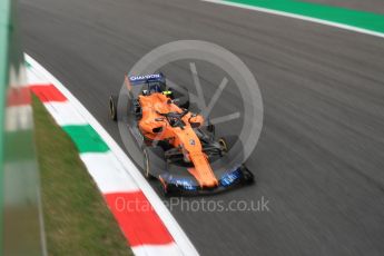 World © Octane Photographic Ltd. Formula 1 – Italian GP - Practice 2. McLaren MCL33 – Stoffel Vandoorne. Autodromo Nazionale di Monza, Monza, Italy. Friday 31st August 2018.