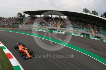 World © Octane Photographic Ltd. Formula 1 – Italian GP - Practice 2. McLaren MCL33 – Fernando Alonso. Autodromo Nazionale di Monza, Monza, Italy. Friday 31st August 2018.