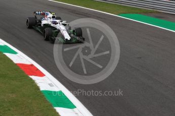 World © Octane Photographic Ltd. Formula 1 – Italian GP - Practice 2. Williams Martini Racing FW41 – Sergey Sirotkin. Autodromo Nazionale di Monza, Monza, Italy. Friday 31st August 2018.