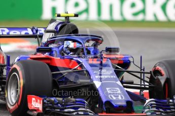 World © Octane Photographic Ltd. Formula 1 – Italian GP - Qualifying. Scuderia Toro Rosso STR13 – Pierre Gasly. Autodromo Nazionale di Monza, Monza, Italy. Saturday 1st September 2018.