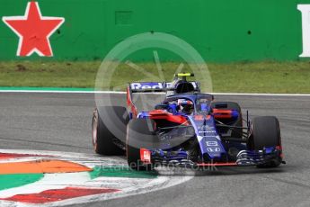 World © Octane Photographic Ltd. Formula 1 – Italian GP - Qualifying. Scuderia Toro Rosso STR13 – Pierre Gasly. Autodromo Nazionale di Monza, Monza, Italy. Saturday 1st September 2018.
