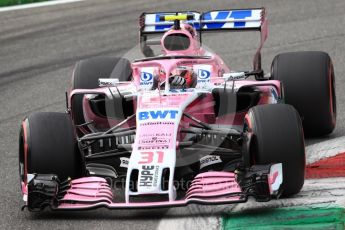 World © Octane Photographic Ltd. Formula 1 – Italian GP - Qualifying. Racing Point Force India VJM11 - Esteban Ocon. Autodromo Nazionale di Monza, Monza, Italy. Saturday 1st September 2018.