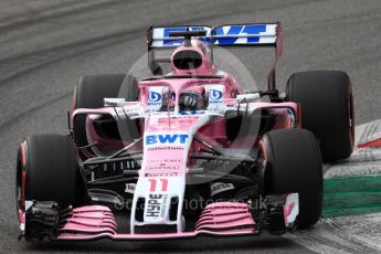 World © Octane Photographic Ltd. Formula 1 – Italian GP - Qualifying. Racing Point Force India VJM11 - Sergio Perez. Autodromo Nazionale di Monza, Monza, Italy. Saturday 1st September 2018.