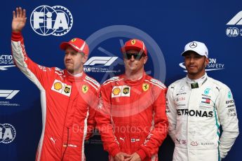 World © Octane Photographic Ltd. Formula 1 – Italian GP - Qualifying. Scuderia Ferrari SF71-H – Kimi Raikkonen, Sebastian Vettel and Mercedes AMG Petronas Motorsport AMG F1 W09 EQ Power+ - Lewis Hamilton. Autodromo Nazionale di Monza, Monza, Italy. Saturday 1st September 2018.