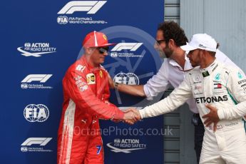 World © Octane Photographic Ltd. Formula 1 – Italian GP - Qualifying. Scuderia Ferrari SF71-H – Kimi Raikkonen and Mercedes AMG Petronas Motorsport AMG F1 W09 EQ Power+ - Lewis Hamilton. Autodromo Nazionale di Monza, Monza, Italy. Saturday 1st September 2018.