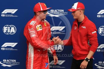 World © Octane Photographic Ltd. Formula 1 – Italian GP - Qualifying. Scuderia Ferrari SF71-H – Kimi Raikkonen and Mick Schumacher. Autodromo Nazionale di Monza, Monza, Italy. Saturday 1st September 2018.