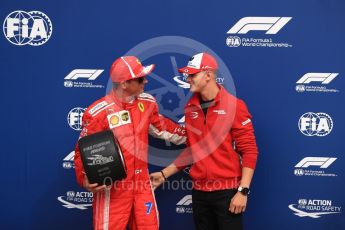 World © Octane Photographic Ltd. Formula 1 – Italian GP - Qualifying. Scuderia Ferrari SF71-H – Kimi Raikkonen and Mick Schumacher. Autodromo Nazionale di Monza, Monza, Italy. Saturday 1st September 2018.