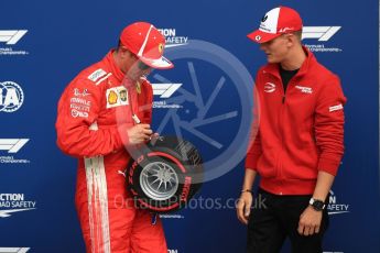 World © Octane Photographic Ltd. Formula 1 – Italian GP - Qualifying. Scuderia Ferrari SF71-H – Kimi Raikkonen and Mick Schumacher. Autodromo Nazionale di Monza, Monza, Italy. Saturday 1st September 2018.