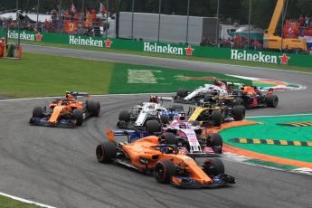 World © Octane Photographic Ltd. Formula 1 – Italian GP - Race. Racing Point Force India VJM11 - Sergio Perez. Autodromo Nazionale di Monza, Monza, Italy. Sunday 2nd September 2018.