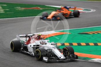 World © Octane Photographic Ltd. Formula 1 – Italian GP - Race. Alfa Romeo Sauber F1 Team C37 – Charles Leclerc. Autodromo Nazionale di Monza, Monza, Italy. Sunday 2nd September 2018.