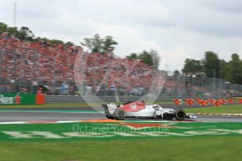 World © Octane Photographic Ltd. Formula 1 – Italian GP - Race. Alfa Romeo Sauber F1 Team C37 – Charles Leclerc. Autodromo Nazionale di Monza, Monza, Italy. Sunday 2nd September 2018.