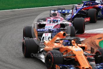 World © Octane Photographic Ltd. Formula 1 – Italian GP - Race. Racing Point Force India VJM11 - Sergio Perez. Autodromo Nazionale di Monza, Monza, Italy. Sunday 2nd September 2018.