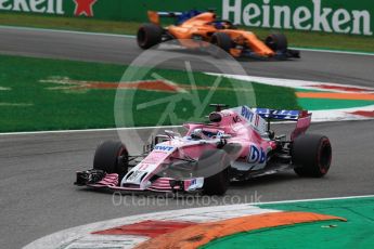 World © Octane Photographic Ltd. Formula 1 – Italian GP - Race. Racing Point Force India VJM11 - Sergio Perez. Autodromo Nazionale di Monza, Monza, Italy. Sunday 2nd September 2018.