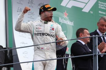 World © Octane Photographic Ltd. Formula 1 – Italian GP - Race - Podium. Mercedes AMG Petronas Motorsport AMG F1 W09 EQ Power+ - Lewis Hamilton. Autodromo Nazionale di Monza, Monza, Italy. Sunday 2nd September 2018.