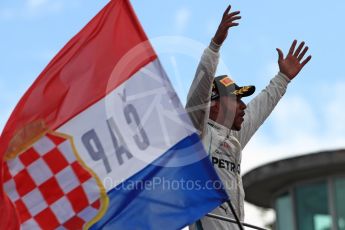 World © Octane Photographic Ltd. Formula 1 – Italian GP - Race - Podium. Mercedes AMG Petronas Motorsport AMG F1 W09 EQ Power+ - Lewis Hamilton. Autodromo Nazionale di Monza, Monza, Italy. Sunday 2nd September 2018.