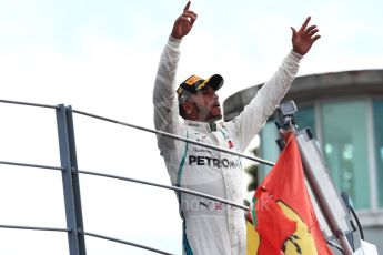 World © Octane Photographic Ltd. Formula 1 – Italian GP - Race - Podium. Mercedes AMG Petronas Motorsport AMG F1 W09 EQ Power+ - Lewis Hamilton. Autodromo Nazionale di Monza, Monza, Italy. Sunday 2nd September 2018.