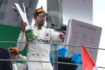 World © Octane Photographic Ltd. Formula 1 – Italian GP - Race - Podium. Mercedes AMG Petronas Motorsport AMG F1 W09 EQ Power+ - Lewis Hamilton. Autodromo Nazionale di Monza, Monza, Italy. Sunday 2nd September 2018.