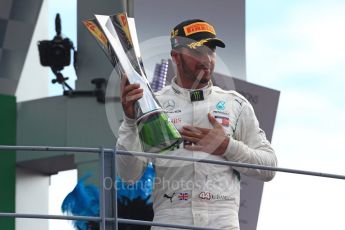 World © Octane Photographic Ltd. Formula 1 – Italian GP - Race - Podium. Mercedes AMG Petronas Motorsport AMG F1 W09 EQ Power+ - Lewis Hamilton. Autodromo Nazionale di Monza, Monza, Italy. Sunday 2nd September 2018.