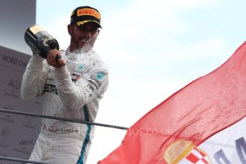 World © Octane Photographic Ltd. Formula 1 – Italian GP - Race - Podium. Mercedes AMG Petronas Motorsport AMG F1 W09 EQ Power+ - Lewis Hamilton. Autodromo Nazionale di Monza, Monza, Italy. Sunday 2nd September 2018.