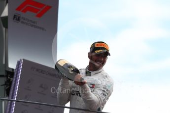 World © Octane Photographic Ltd. Formula 1 – Italian GP - Race - Podium. Mercedes AMG Petronas Motorsport AMG F1 W09 EQ Power+ - Lewis Hamilton. Autodromo Nazionale di Monza, Monza, Italy. Sunday 2nd September 2018.