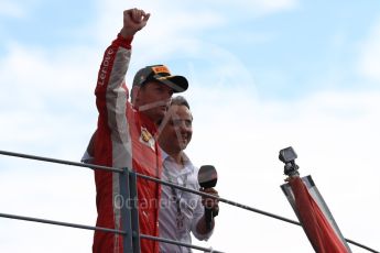 World © Octane Photographic Ltd. Formula 1 – Italian GP - Race - Podium. Scuderia Ferrari SF71-H – Kimi Raikkonen and Felipe Massa. Autodromo Nazionale di Monza, Monza, Italy. Sunday 2nd September 2018.