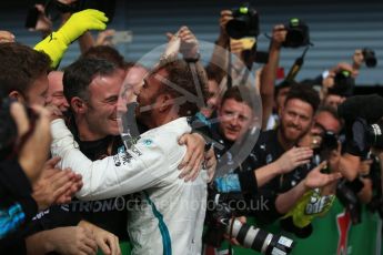 World © Octane Photographic Ltd. Formula 1 – Italian GP - Race - Podium. Mercedes AMG Petronas Motorsport AMG F1 W09 EQ Power+ - Lewis Hamilton. Autodromo Nazionale di Monza, Monza, Italy. Sunday 2nd September 2018.