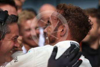 World © Octane Photographic Ltd. Formula 1 – Italian GP - Race - Podium. Mercedes AMG Petronas Motorsport AMG F1 W09 EQ Power+ - Lewis Hamilton. Autodromo Nazionale di Monza, Monza, Italy. Sunday 2nd September 2018.