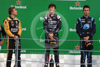 World © Octane Photographic Ltd. FIA Formula 2 (F2) – Italian GP - Race 1. Russian Time - Tadasuke Makin, Artem Markelov and DAMS - Alexander Albon. Autodromo Nazionale di Monza, Monza, Italy. Saturday 1st September 2018