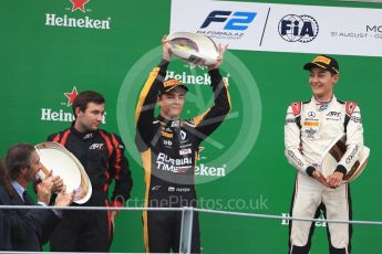 World © Octane Photographic Ltd. FIA Formula 2 (F2) – Italian GP - Race 2. Carlin - Sergio Sette Camara, ART Grand Prix - George Russell and Russian Time - Artem Markelov. Autodromo Nazionale di Monza, Monza, Italy. Sunday 2nd September 2018