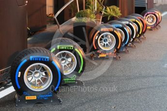 World © Octane Photographic Ltd. Formula 1 – Italian GP - Paddock. Pirelli tyre range. Autodromo Nazionale di Monza, Monza, Italy. Friday 31st August 2018.