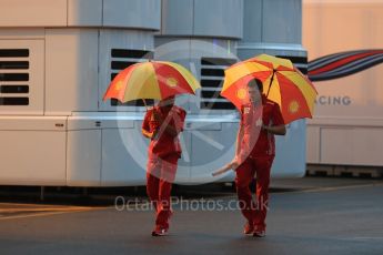 World © Octane Photographic Ltd. Formula 1 – Italian GP - Paddock. Scuderia Ferrari crew. Autodromo Nazionale di Monza, Monza, Italy. Friday 31st August 2018.