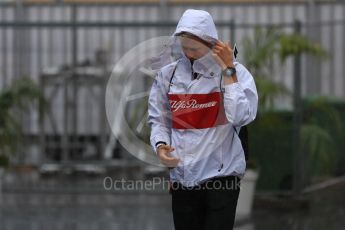 World © Octane Photographic Ltd. Formula 1 – Italian GP - Paddock. Alfa Romeo Sauber F1 Team C37 – Marcus Ericsson. Autodromo Nazionale di Monza, Monza, Italy. Friday 31st August 2018.