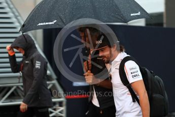 World © Octane Photographic Ltd. Formula 1 – Italian GP - Paddock. McLaren MCL33 – Fernando Alonso. Autodromo Nazionale di Monza, Monza, Italy. Friday 31st August 2018.