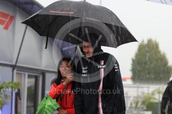 World © Octane Photographic Ltd. Formula 1 – Italian GP - Paddock. Racing Point Force India VJM11 - Esteban Ocon. Autodromo Nazionale di Monza, Monza, Italy. Friday 31st August 2018.