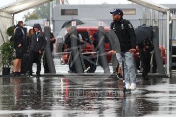 World © Octane Photographic Ltd. Formula 1 – Italian GP - Paddock. Mercedes AMG Petronas Motorsport AMG F1 W09 EQ Power+ - Lewis Hamilton. Autodromo Nazionale di Monza, Monza, Italy. Friday 31st August 2018.