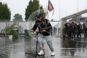 World © Octane Photographic Ltd. Formula 1 – Italian GP - Paddock. Mercedes AMG Petronas Motorsport AMG F1 W09 EQ Power+ - Lewis Hamilton. Autodromo Nazionale di Monza, Monza, Italy. Friday 31st August 2018.