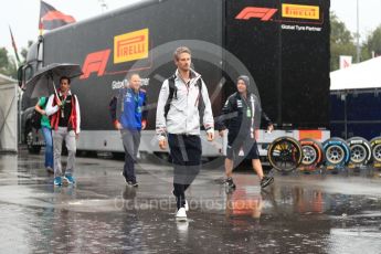 World © Octane Photographic Ltd. Formula 1 – Italian GP - Paddock. Haas F1 Team VF-18 – Romain Grosjean. Autodromo Nazionale di Monza, Monza, Italy. Friday 31st August 2018.