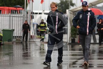 World © Octane Photographic Ltd. Formula 1 – Italian GP - Paddock. Racing Point Force India VJM11 - Sergio Perez. Autodromo Nazionale di Monza, Monza, Italy. Friday 31st August 2018.
