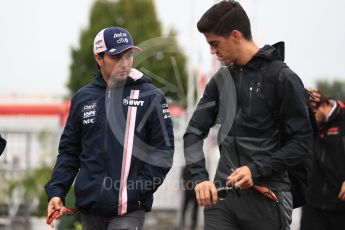 World © Octane Photographic Ltd. Formula 1 – Italian GP - Paddock. Racing Point Force India VJM11 - Sergio Perez. Autodromo Nazionale di Monza, Monza, Italy. Friday 31st August 2018.