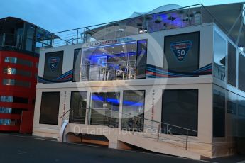 World © Octane Photographic Ltd. Formula 1 – Italian GP - Paddock. Williams Martini Racing 50 years of racing. Autodromo Nazionale di Monza, Monza, Italy. Friday 31st August 2018.