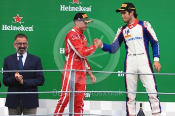 World © Octane Photographic Ltd. GP3 – Italian GP - Race 2. Trident - Guiliano Alesi and Pedro Piquet. Autodromo Nazionale di Monza, Monza, Italy. Sunday 2nd September 2018