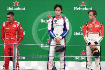 World © Octane Photographic Ltd. GP3 – Italian GP - Race 2. Trident - Guiliano Alesi, Pedro Piquet and Callum Ilott. Autodromo Nazionale di Monza, Monza, Italy. Sunday 2nd September 2018