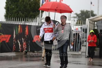 World © Octane Photographic Ltd. Formula 1 – Italian GP - Paddock. Alfa Romeo Sauber F1 Team C37 – Charles Leclerc. Autodromo Nazionale di Monza, Monza, Italy. Saturday 1st September 2018.