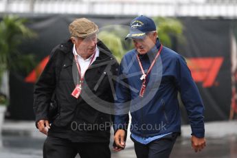 World © Octane Photographic Ltd. Formula 1 – Italian GP - Paddock. Bob Constanduros and Jean Alesi. Autodromo Nazionale di Monza, Monza, Italy. Saturday 1st September 2018.