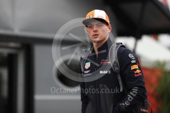 World © Octane Photographic Ltd. Formula 1 – Italian GP - Paddock. Aston Martin Red Bull Racing TAG Heuer RB14 – Max Verstappen. Autodromo Nazionale di Monza, Monza, Italy. Saturday 1st September 2018.
