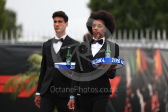 World © Octane Photographic Ltd. Formula 1 – Italian GP - Paddock. Heineken models. Autodromo Nazionale di Monza, Monza, Italy. Saturday 1st September 2018.