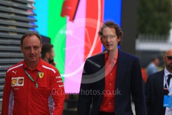 World © Octane Photographic Ltd. Formula 1 - Italian GP - Paddock. John Elkann – CEO of Exor. Autodromo Nazionale di Monza, Monza, Italy. Sunday 2nd September 2018.